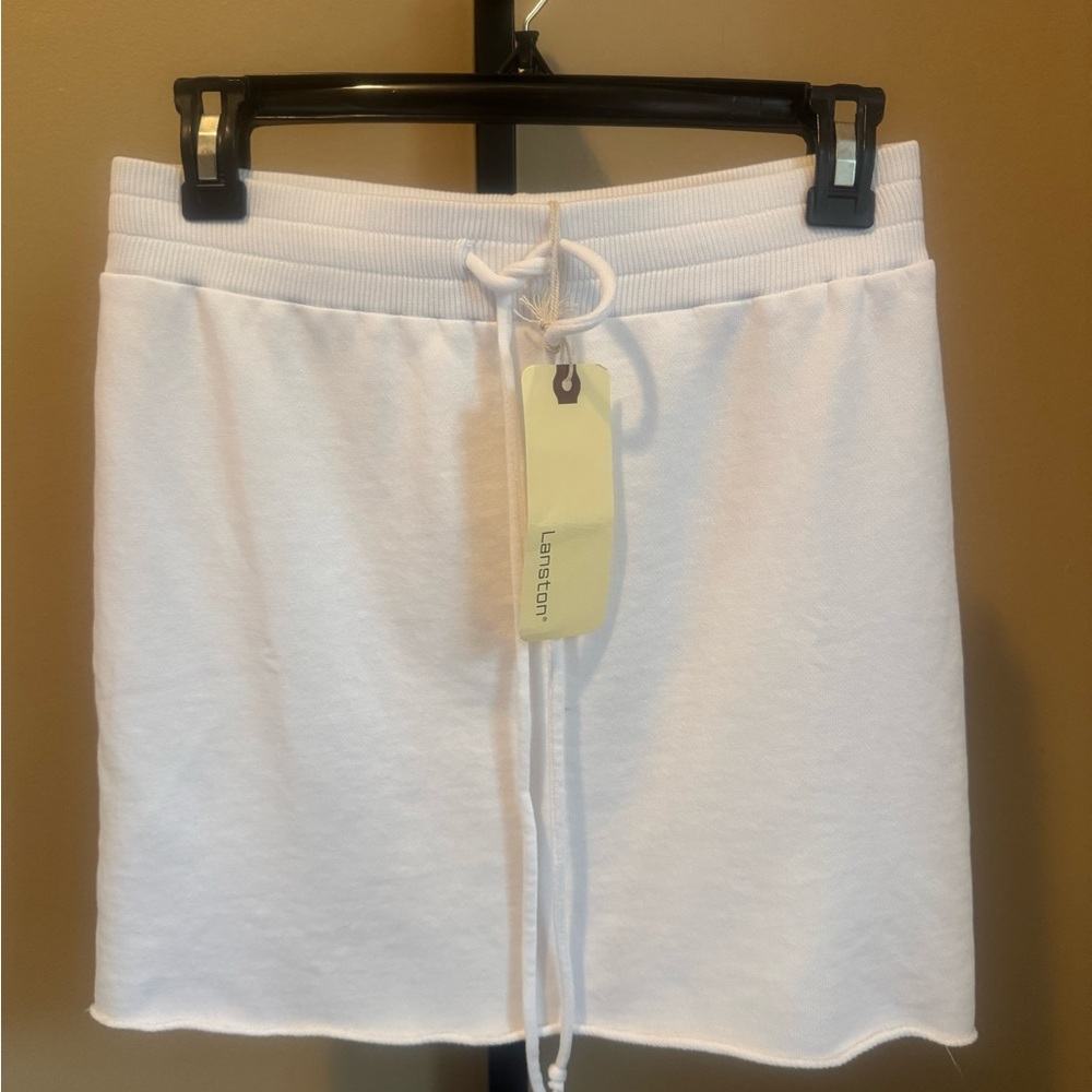 Lanston White Drawstring Skirt